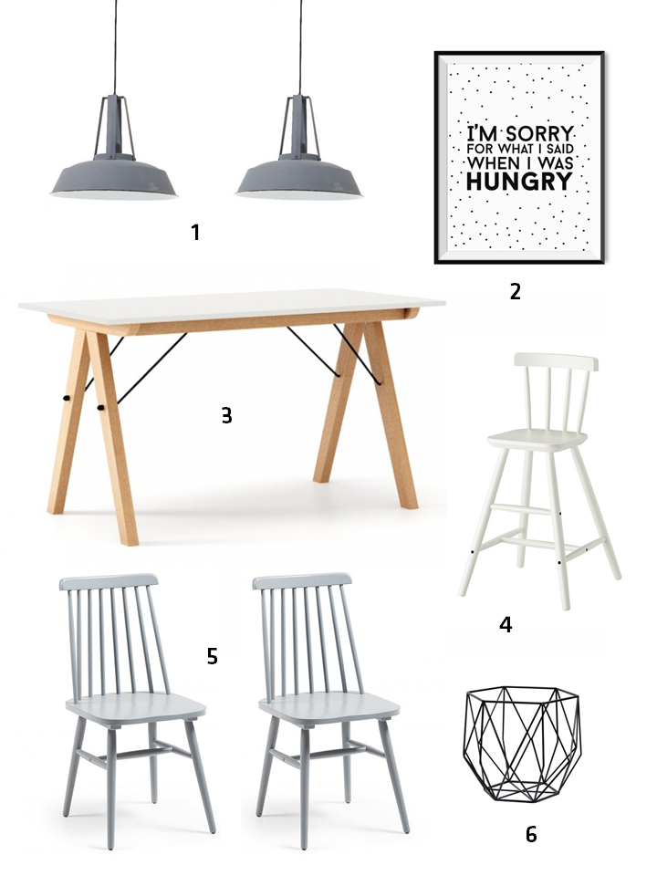 jadalnia w stylu skandynawskim